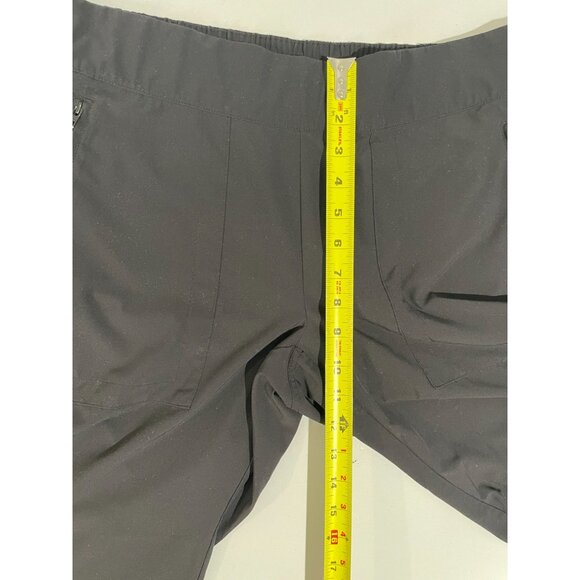 Athleta Black Stretch Cargo Pants Size 14P With Zipper Pockets - Picture 13 of 15